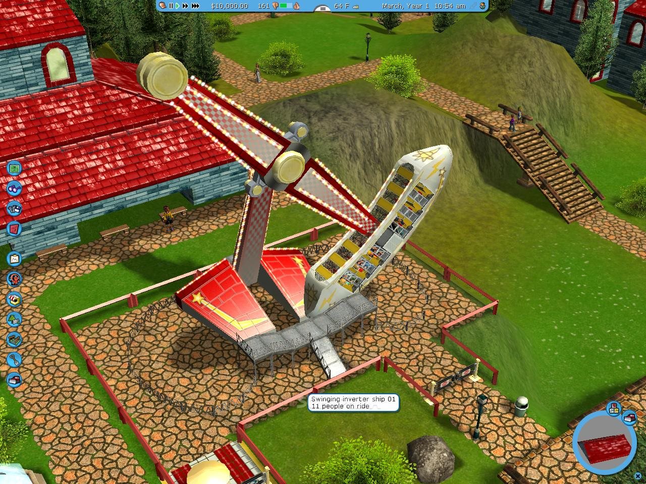 zoom in and out on roller coaster tycoon 3 for mac